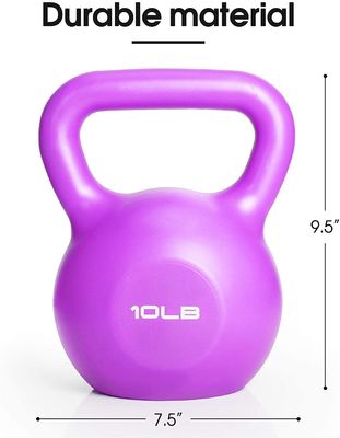Kettlebellを訓練する紫色の完全なボディー ビルの強さ10のLbs 15のLbs 20のLbs