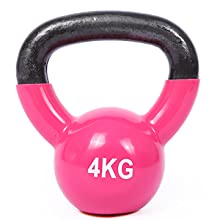 ピンク ボディ家の体育館の試しのための固体鋳鉄の強さの訓練Kettlebell 4