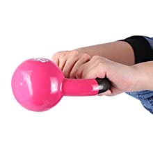 ピンク ボディ家の体育館の試しのための固体鋳鉄の強さの訓練Kettlebell 11