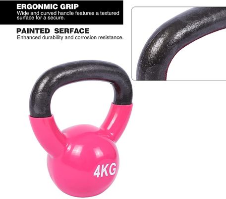 ピンク ボディ家の体育館の試しのための固体鋳鉄の強さの訓練Kettlebell