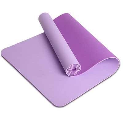 薄紫の習慣は非Pilates Eco旅行袋と折り畳み式友好的なTPEのヨガのマットを入れる