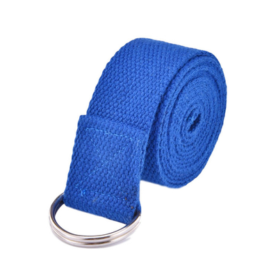 Dリングの綿ベルトは適性の伸張バンド調節可能な注文のヨガの革紐を輪にする